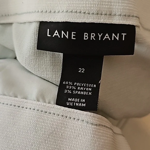 Lane Bryant mint green Perfect Drape Signature Fit High-Rise Wide Leg Pant sz 22 - Picture 4 of 7